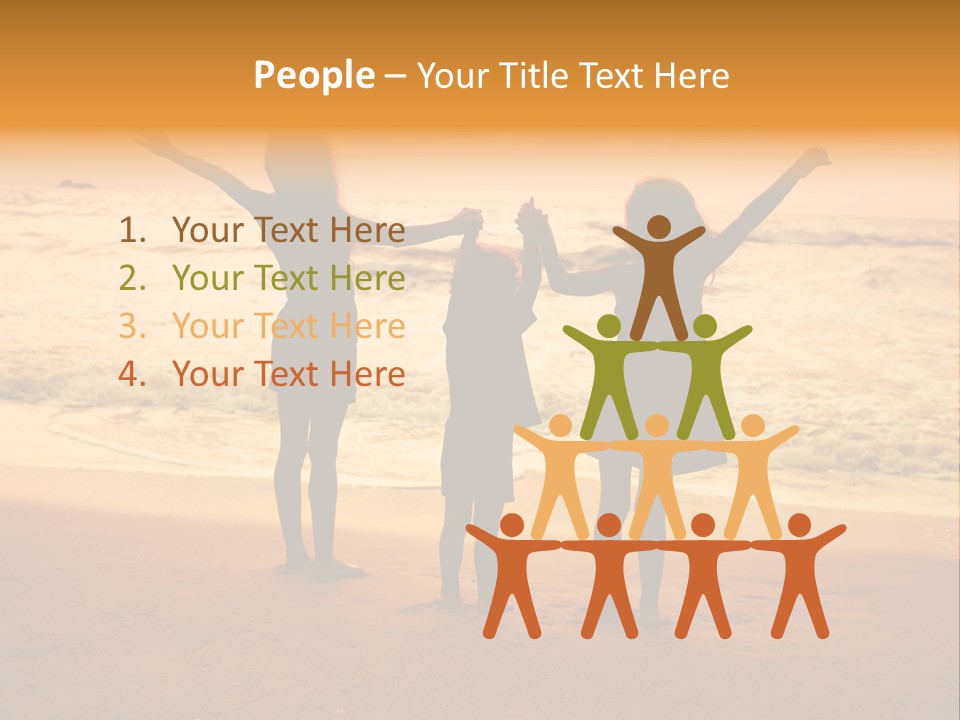 Golden Sand Child PowerPoint Template