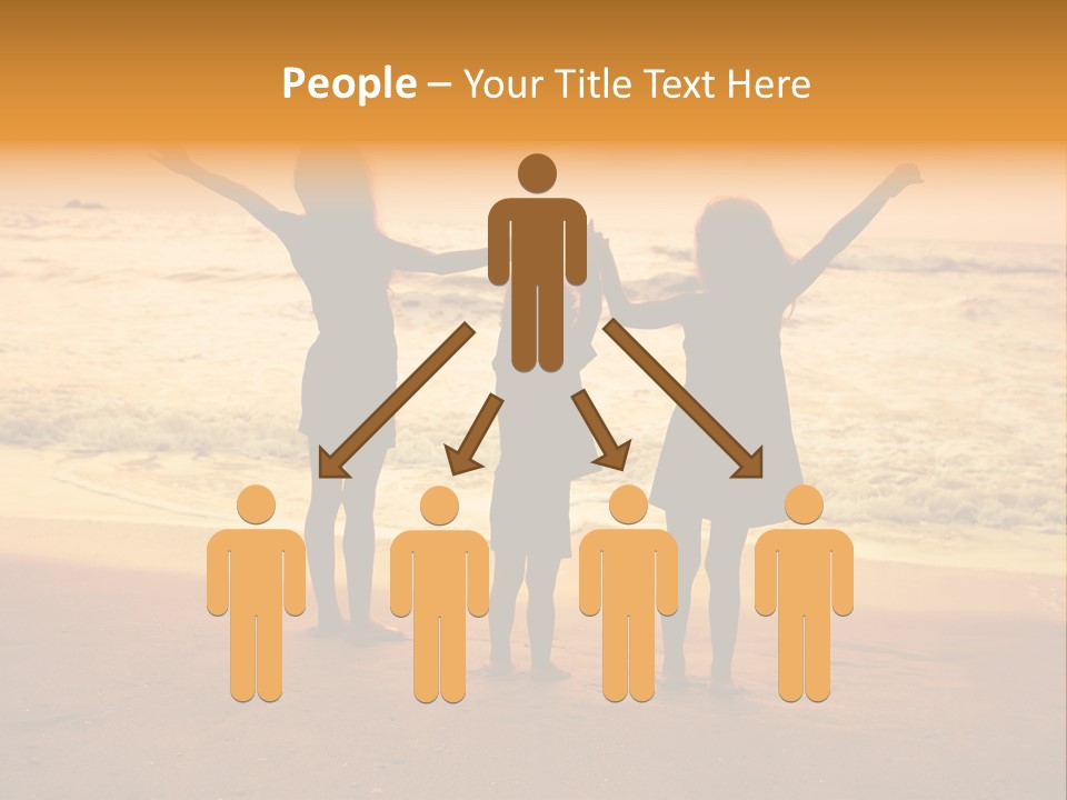 Golden Sand Child PowerPoint Template