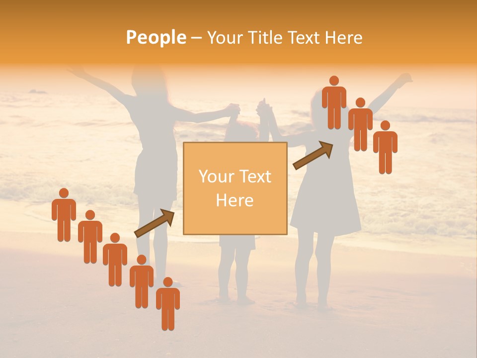 Golden Sand Child PowerPoint Template