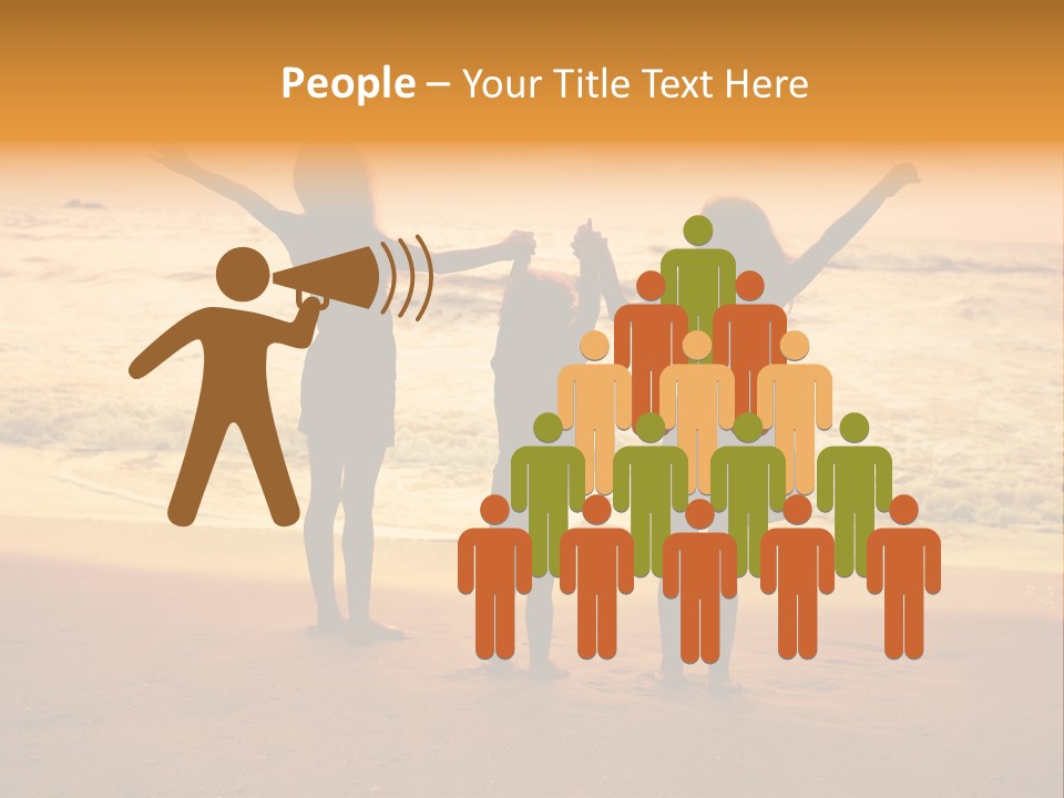 Golden Sand Child PowerPoint Template