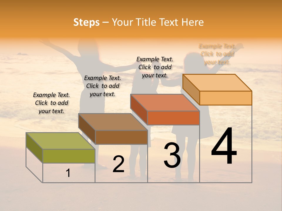 Golden Sand Child PowerPoint Template