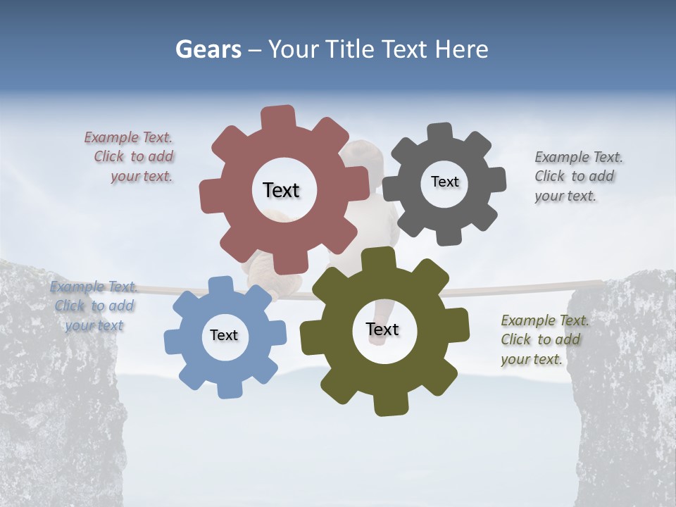 Advertising Laughing Bridge PowerPoint Template