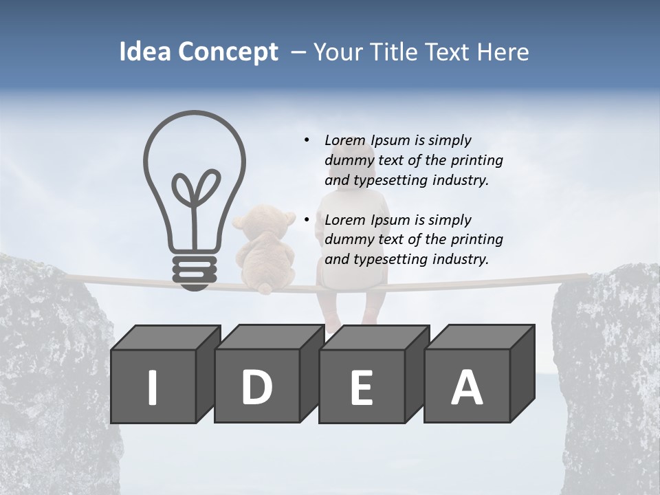 Advertising Laughing Bridge PowerPoint Template