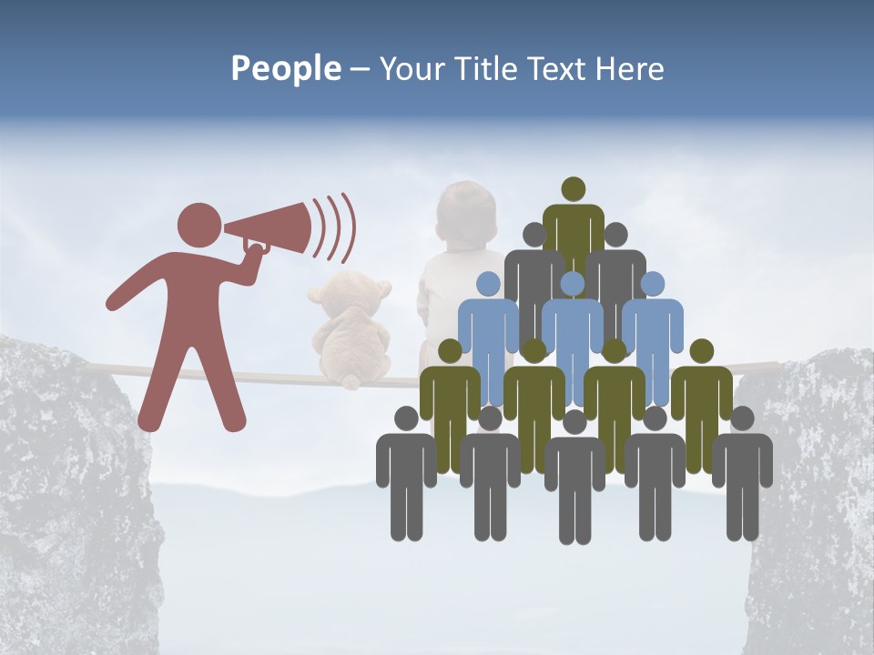 Advertising Laughing Bridge PowerPoint Template