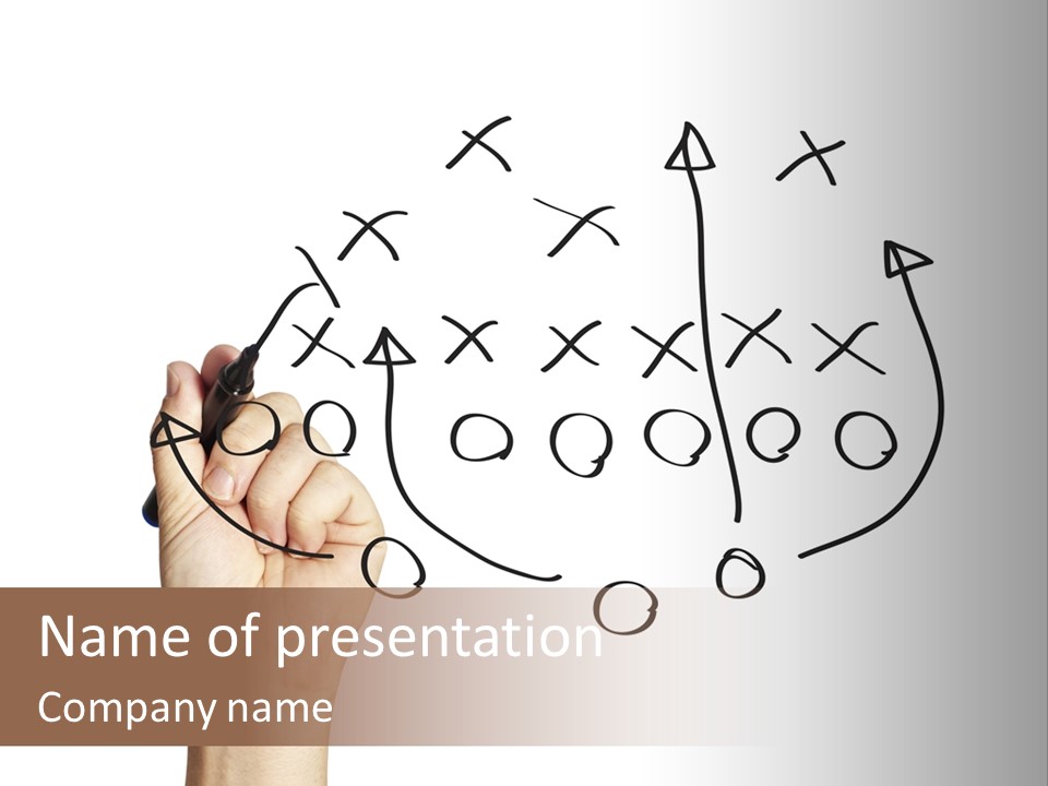 Moving Down American Football Practicing PowerPoint Template