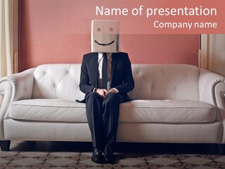 Hide Indoor Divan PowerPoint Template