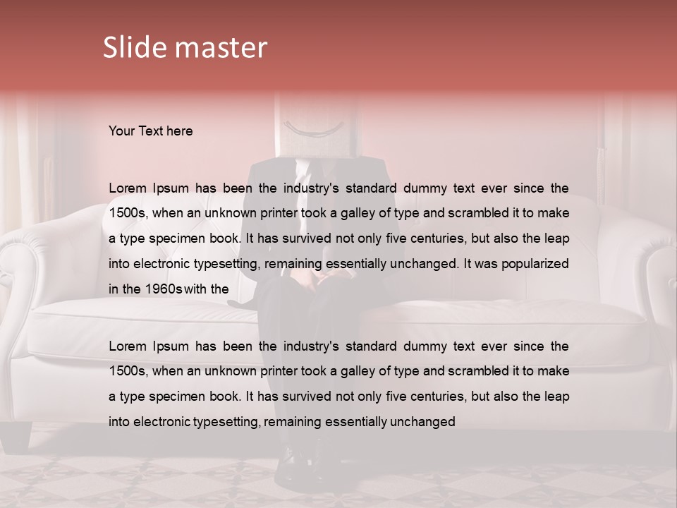 Hide Indoor Divan PowerPoint Template