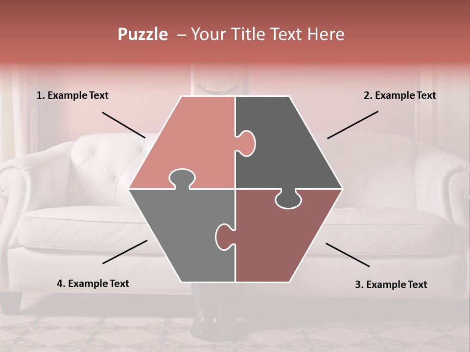 Hide Indoor Divan PowerPoint Template