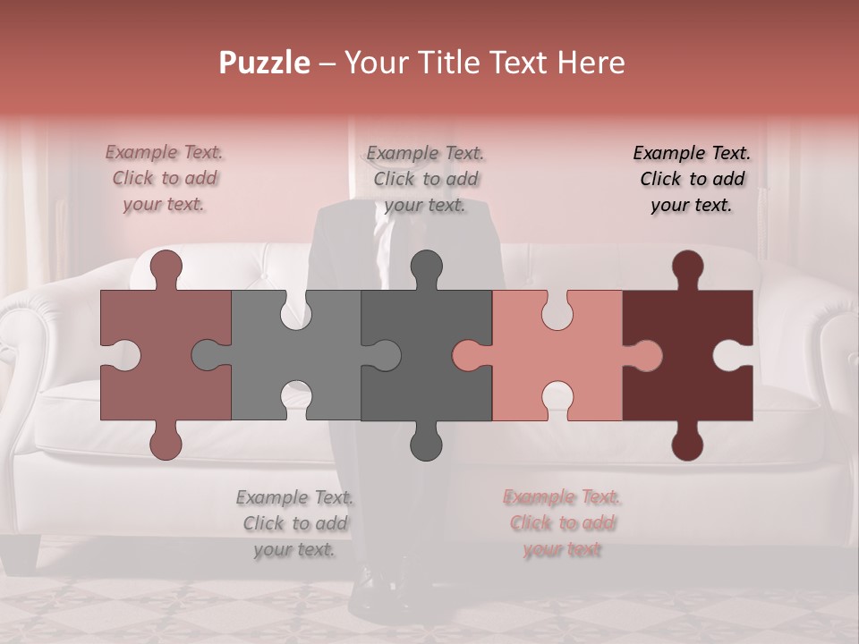 Hide Indoor Divan PowerPoint Template