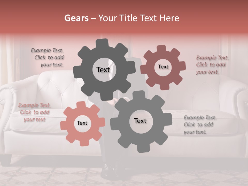 Hide Indoor Divan PowerPoint Template