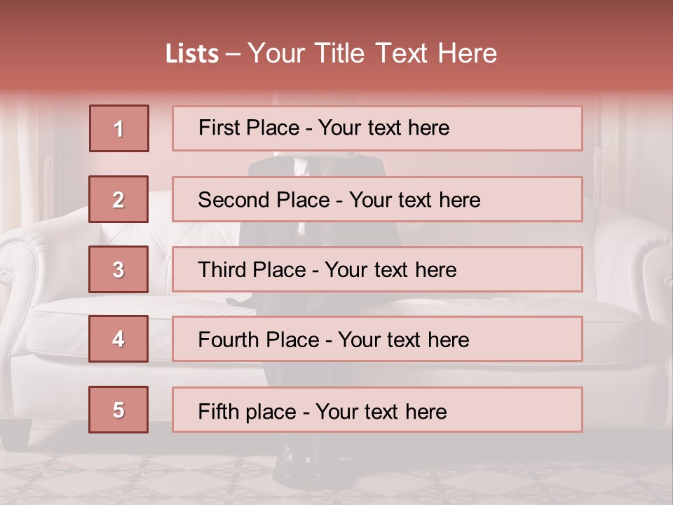 Hide Indoor Divan PowerPoint Template