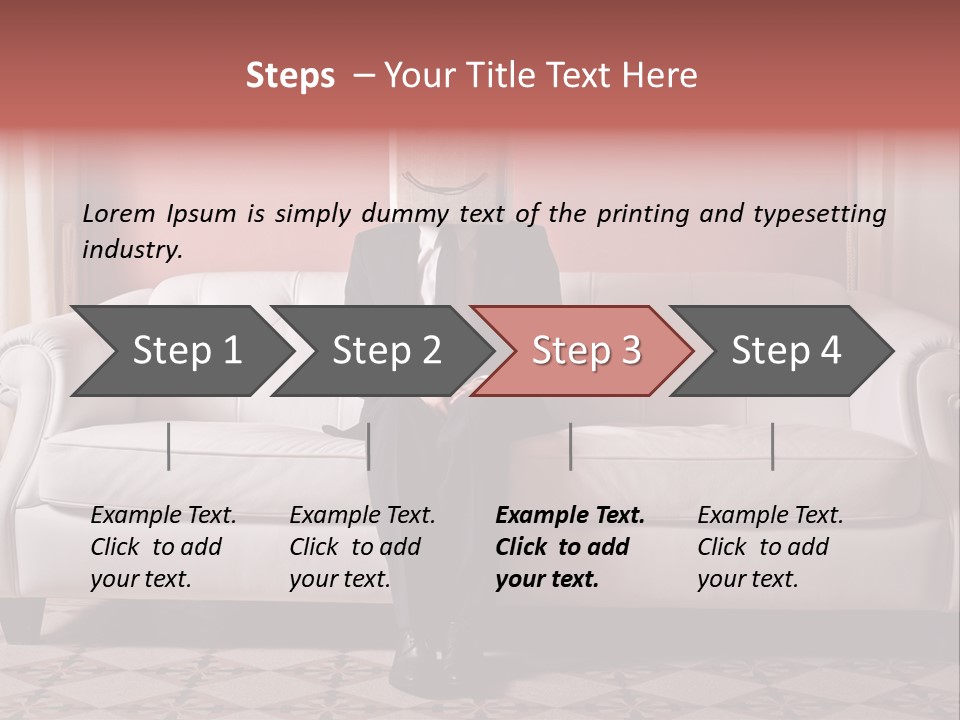 Hide Indoor Divan PowerPoint Template