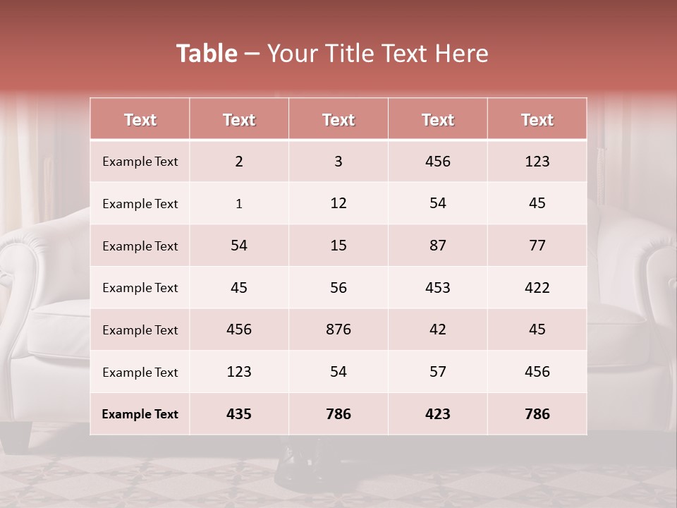 Hide Indoor Divan PowerPoint Template