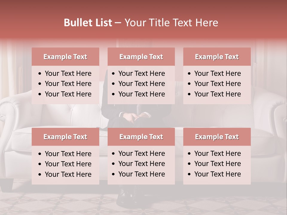 Hide Indoor Divan PowerPoint Template