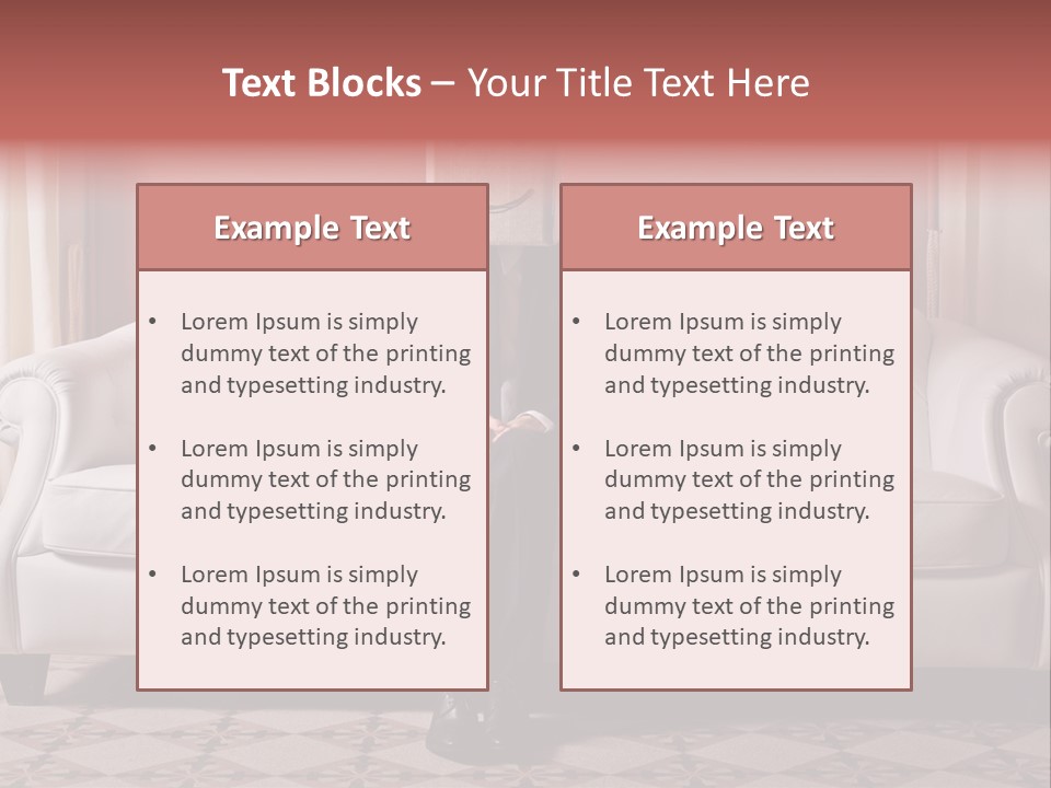 Hide Indoor Divan PowerPoint Template