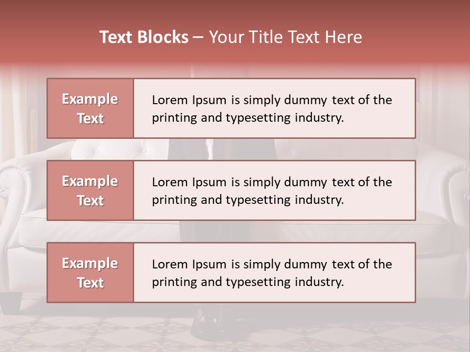 Hide Indoor Divan PowerPoint Template