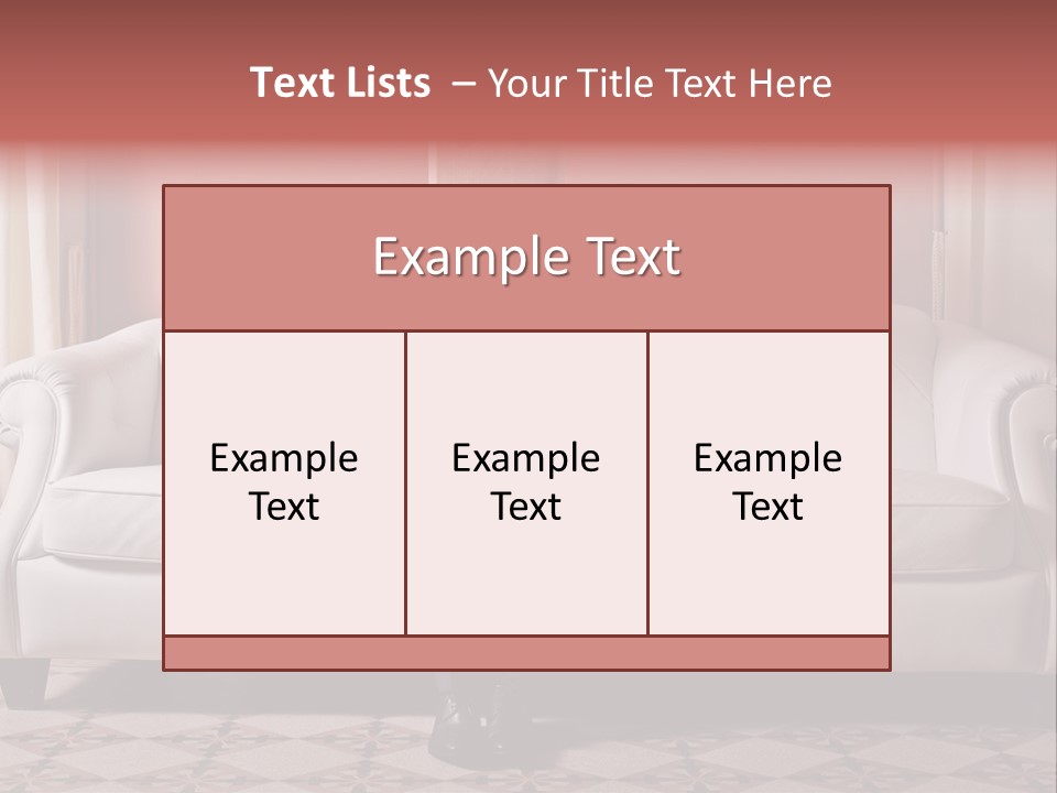 Hide Indoor Divan PowerPoint Template