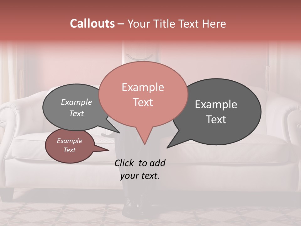 Hide Indoor Divan PowerPoint Template