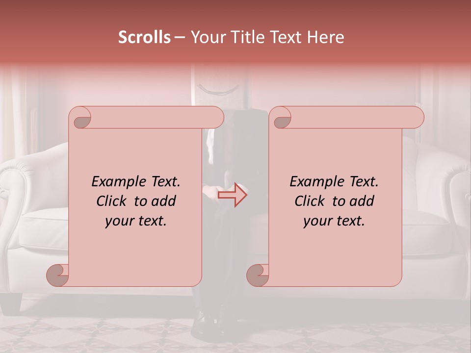 Hide Indoor Divan PowerPoint Template