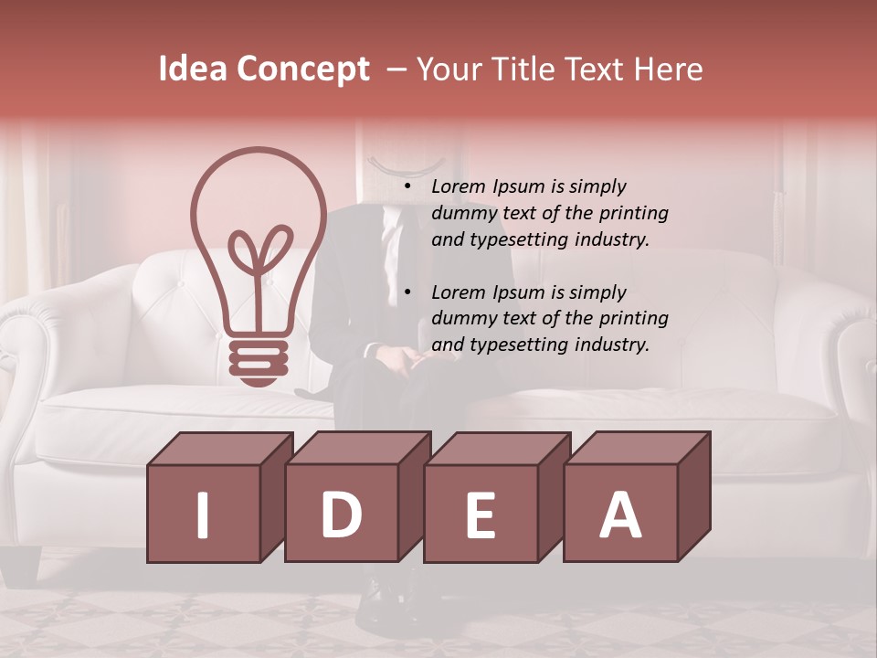 Hide Indoor Divan PowerPoint Template