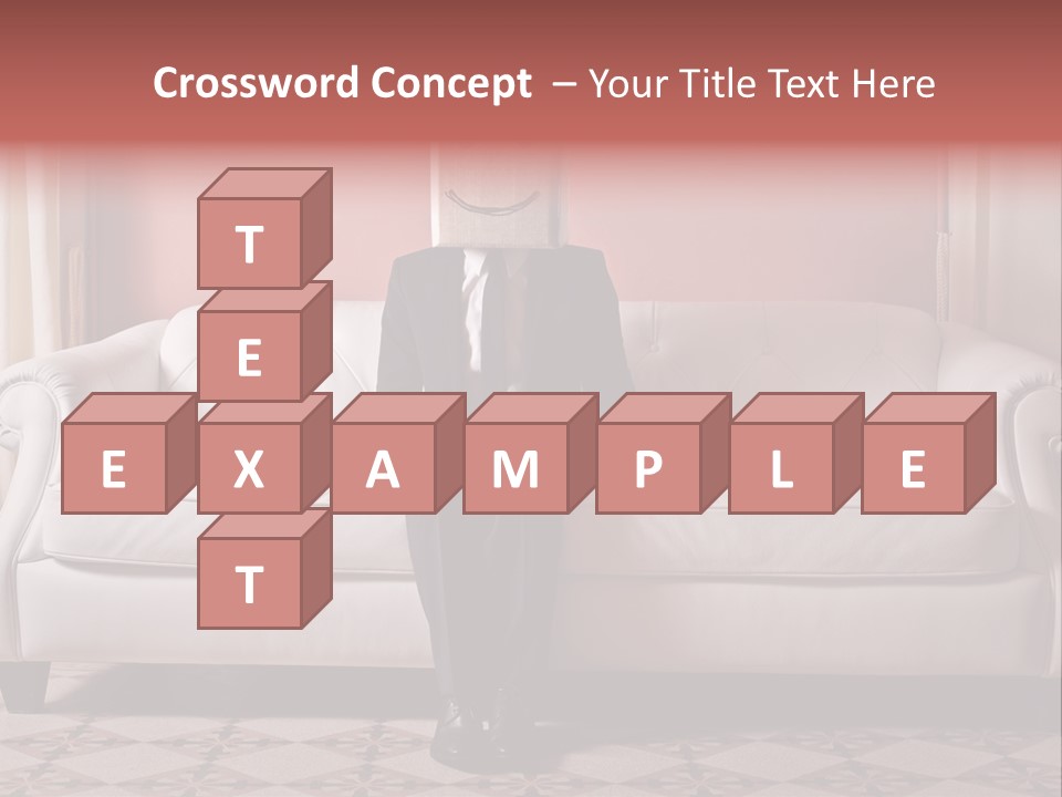 Hide Indoor Divan PowerPoint Template