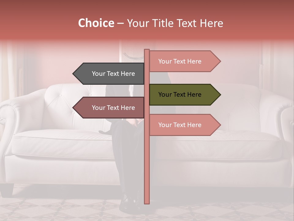 Hide Indoor Divan PowerPoint Template