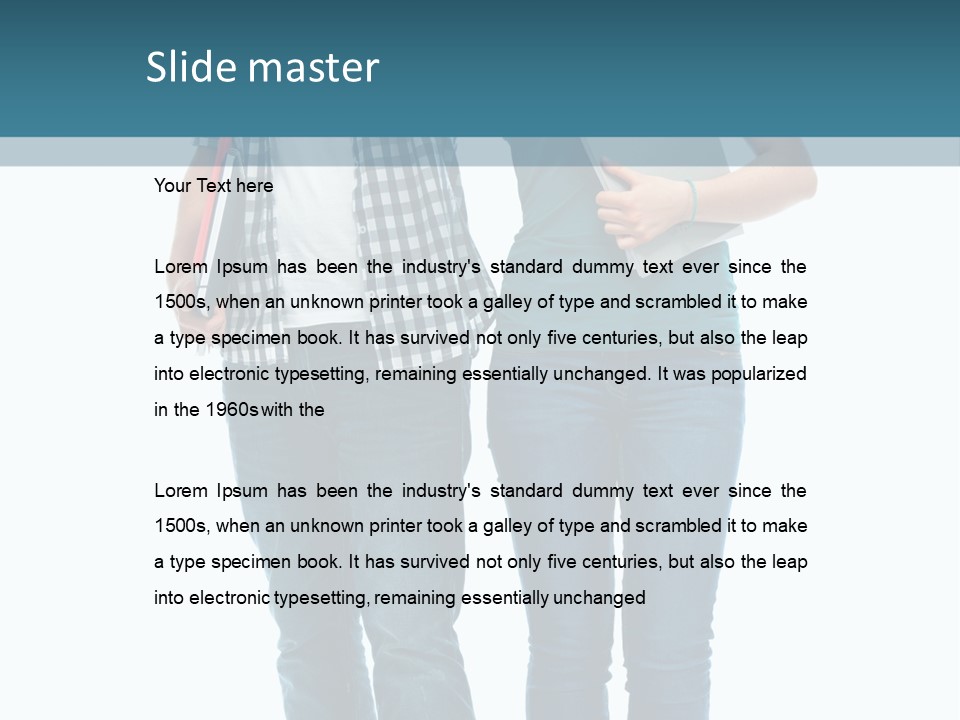 Satisfaction Teenage Thumbs PowerPoint Template