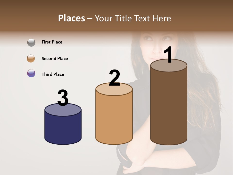 Standing Blue Cute PowerPoint Template