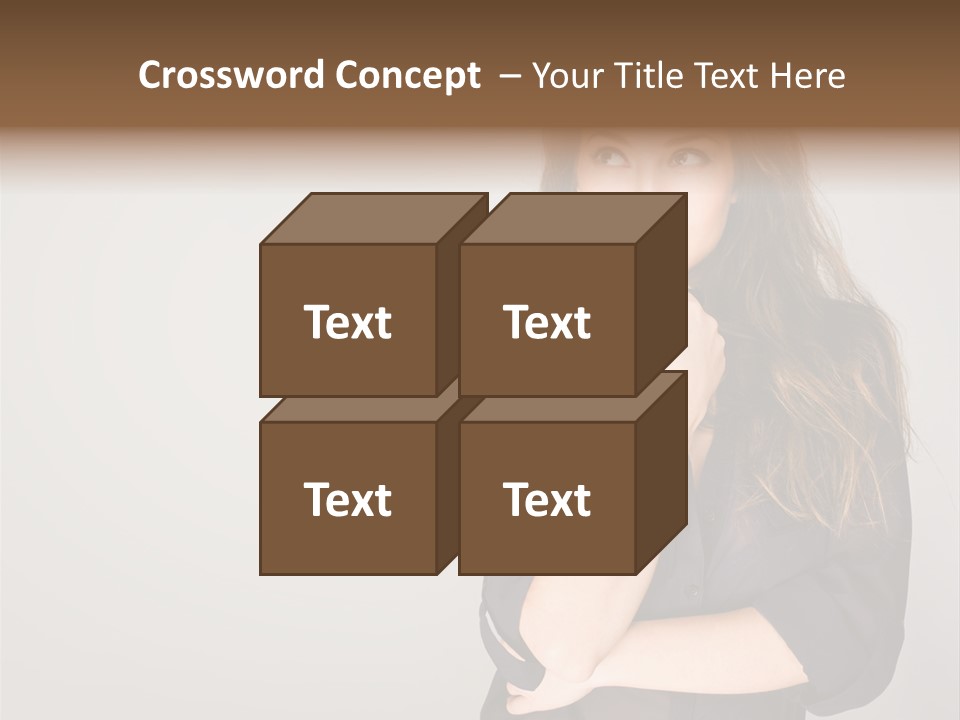 Standing Blue Cute PowerPoint Template