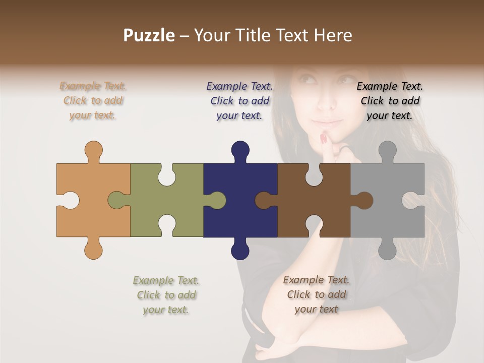 Standing Blue Cute PowerPoint Template