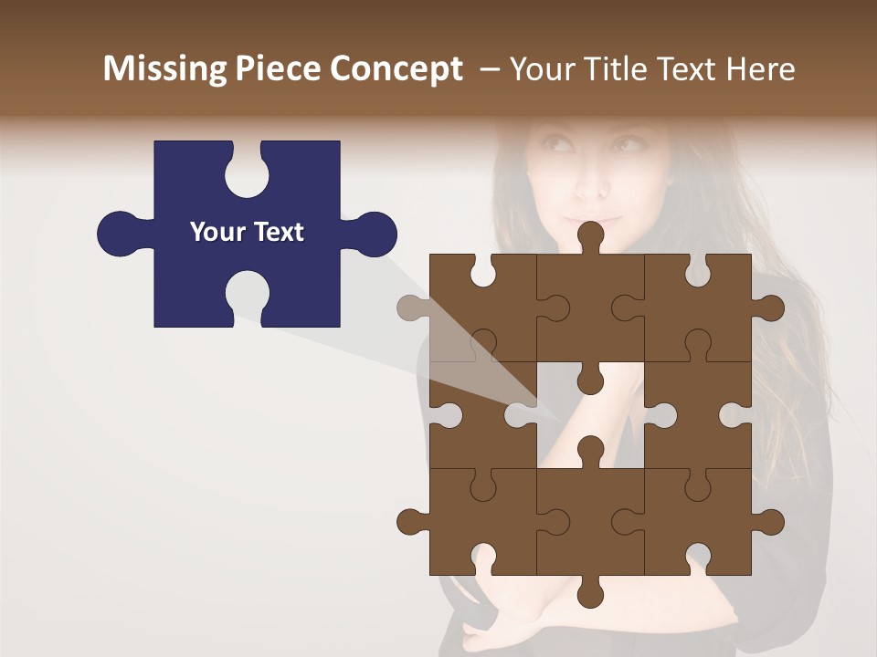 Standing Blue Cute PowerPoint Template