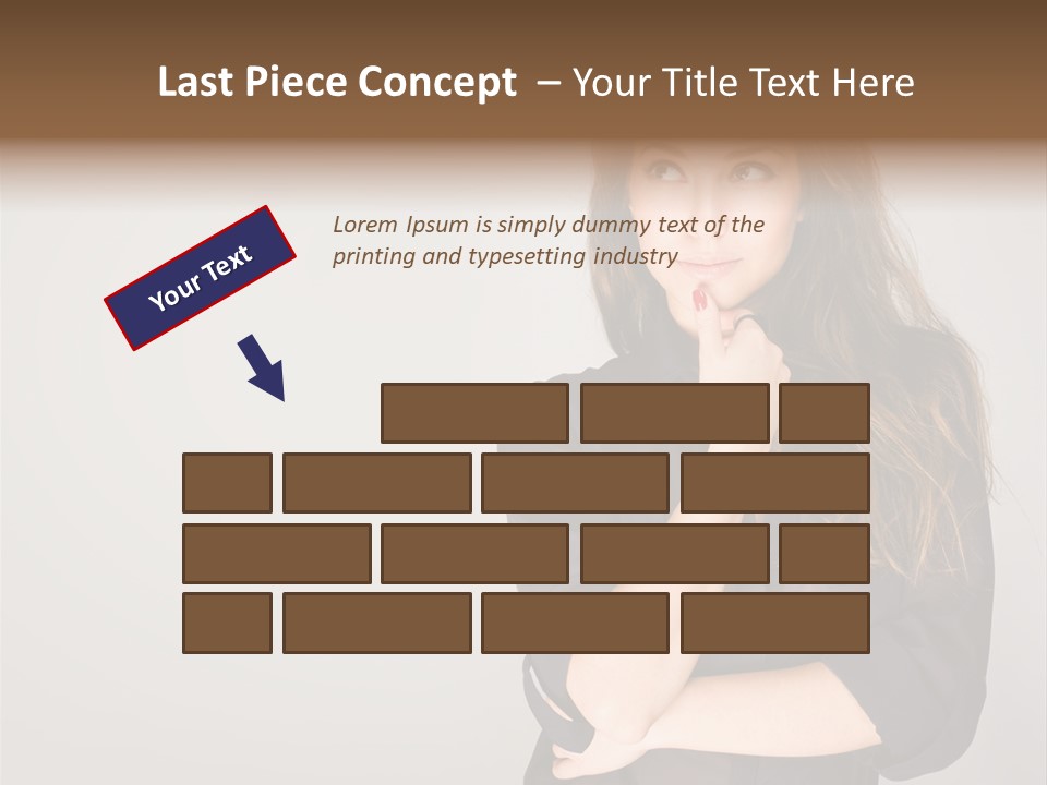 Standing Blue Cute PowerPoint Template