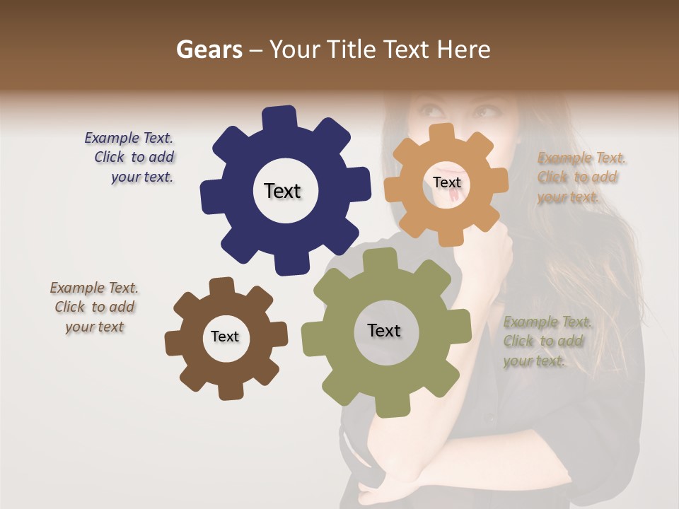 Standing Blue Cute PowerPoint Template