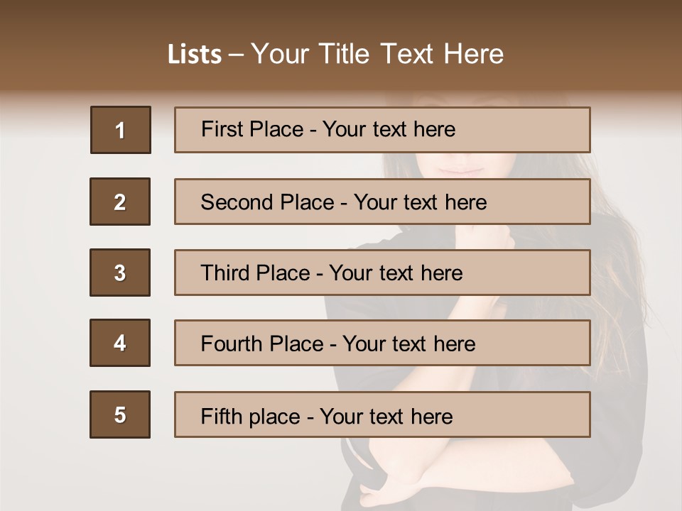 Standing Blue Cute PowerPoint Template
