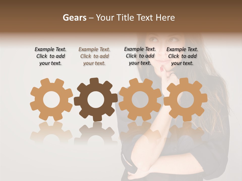 Standing Blue Cute PowerPoint Template