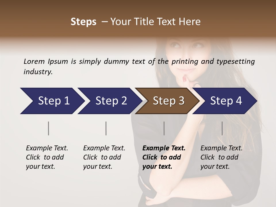 Standing Blue Cute PowerPoint Template