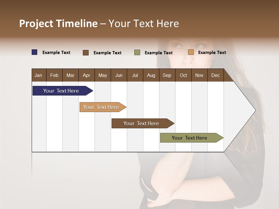 Standing Blue Cute PowerPoint Template