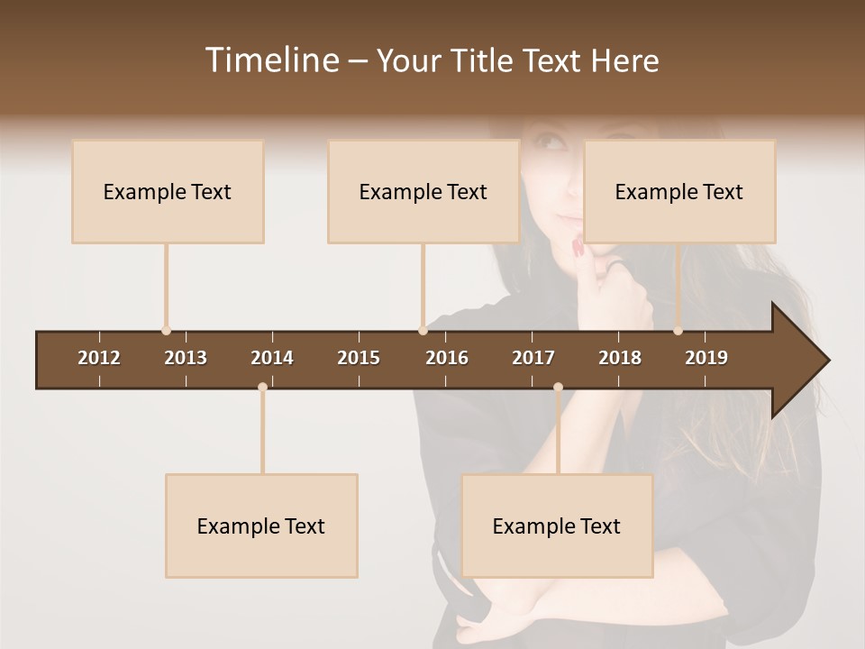 Standing Blue Cute PowerPoint Template