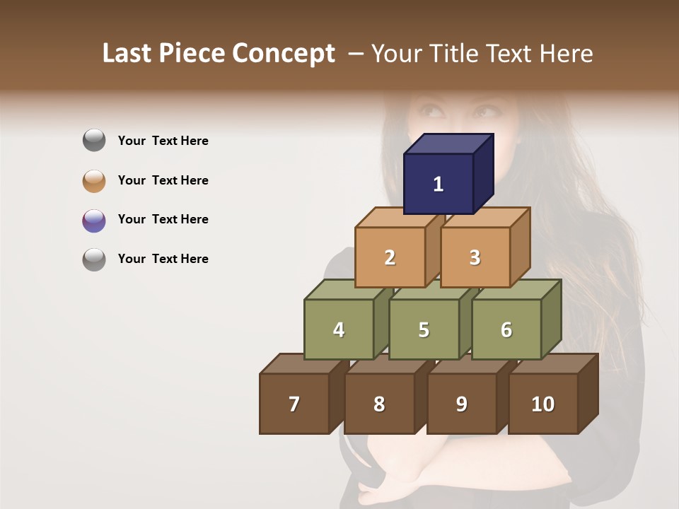 Standing Blue Cute PowerPoint Template