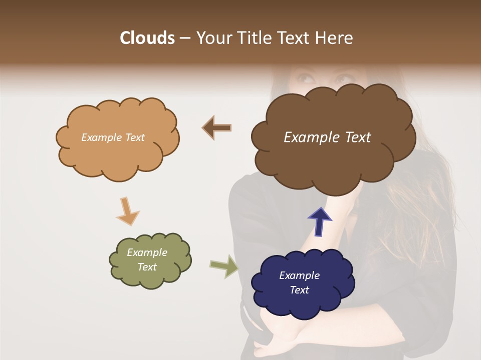 Standing Blue Cute PowerPoint Template