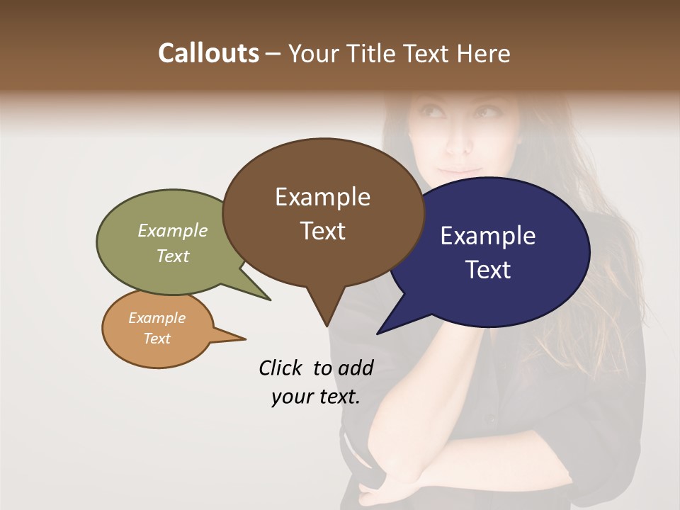 Standing Blue Cute PowerPoint Template