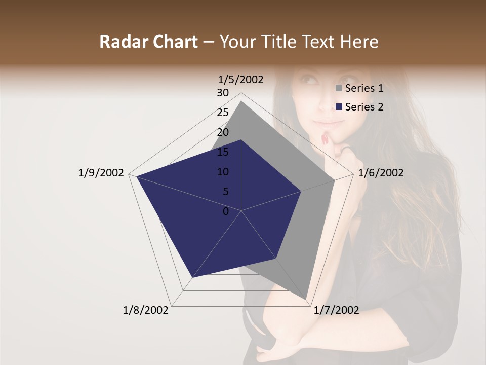 Standing Blue Cute PowerPoint Template