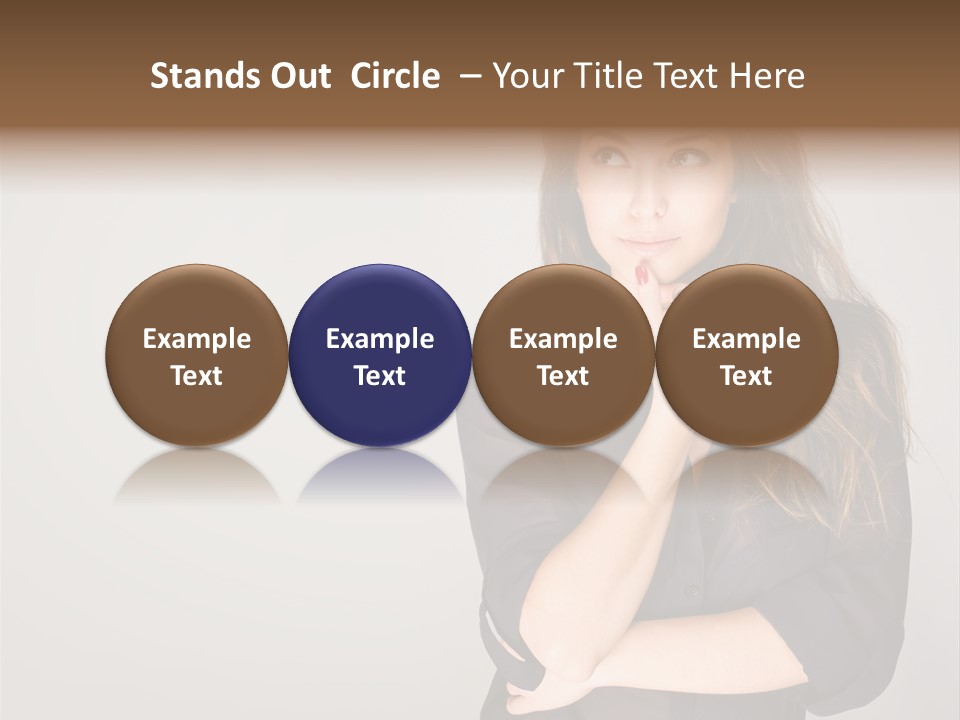 Standing Blue Cute PowerPoint Template