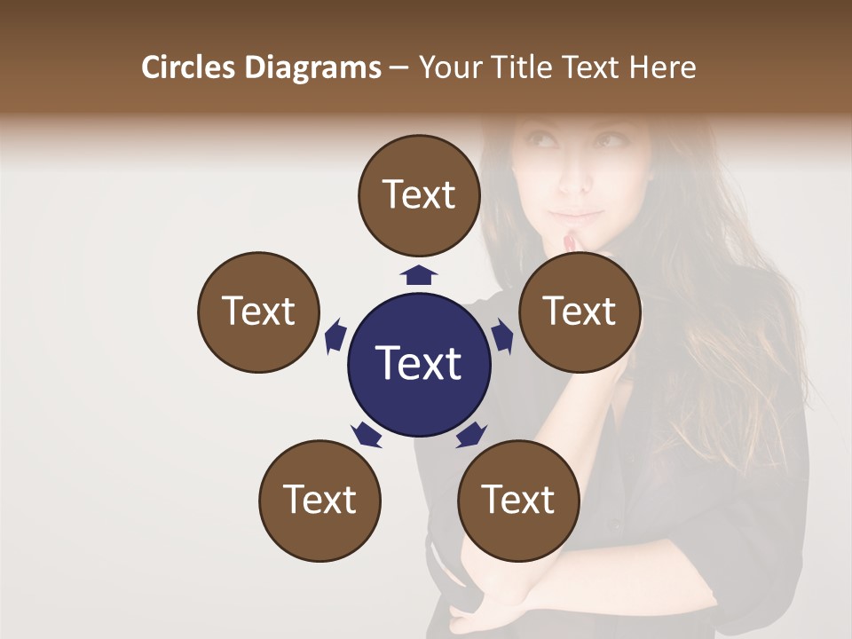 Standing Blue Cute PowerPoint Template