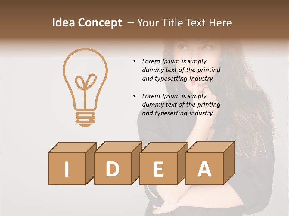 Standing Blue Cute PowerPoint Template