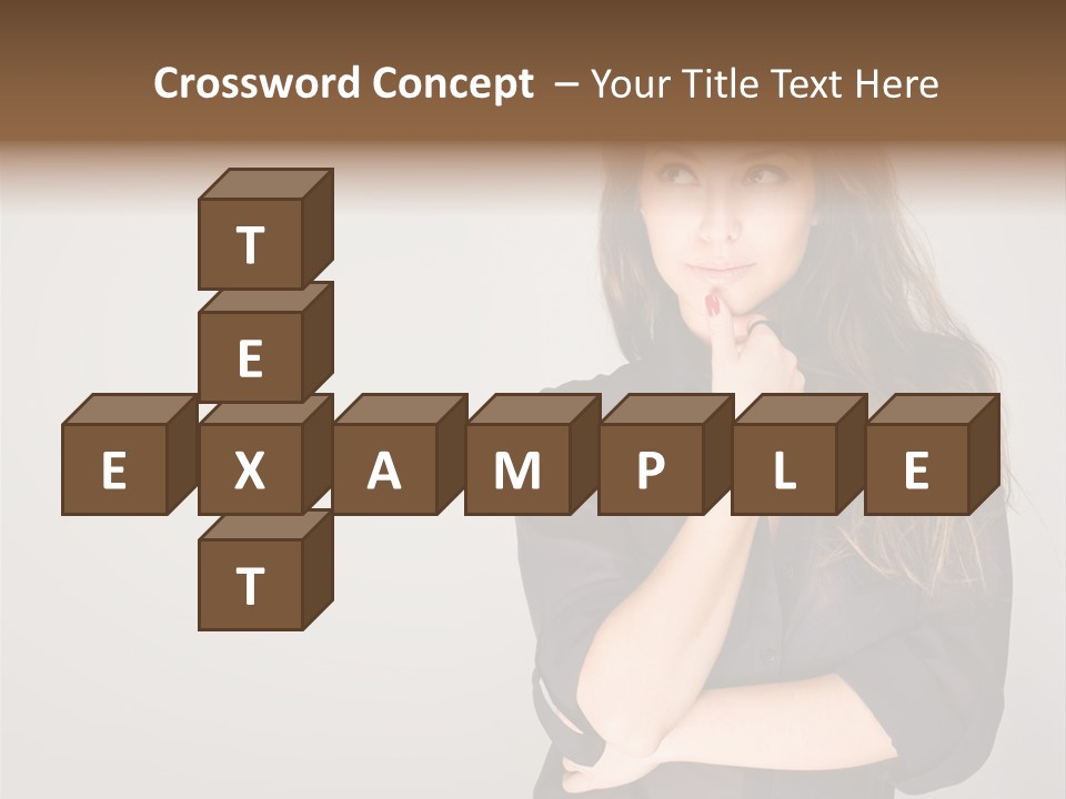 Standing Blue Cute PowerPoint Template