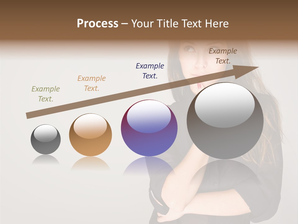 Standing Blue Cute PowerPoint Template