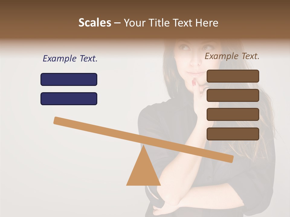 Standing Blue Cute PowerPoint Template