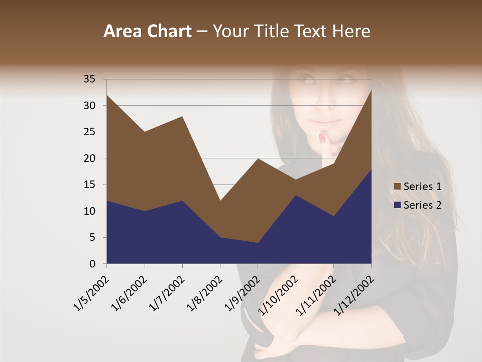 Standing Blue Cute PowerPoint Template