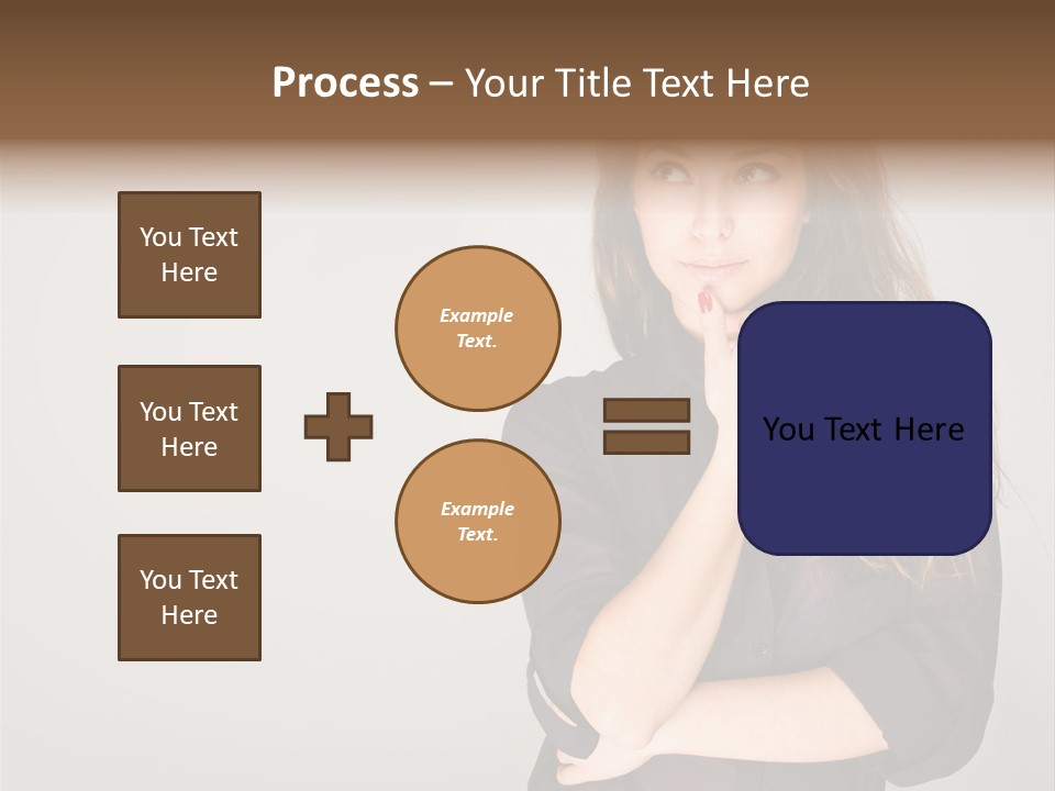 Standing Blue Cute PowerPoint Template